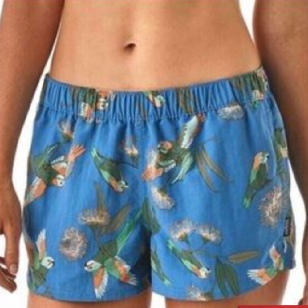 Patagonia parrot / bird barely baggies shorts Blue Designs